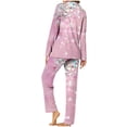 thumbnail image 4 of Iyufng Womens Pajama Sets Long Sleeve,Valentine's Day Pajama Sets for Women Plus Size,Sleepwear Sets,2 Piece Womens Plus Loungewear with Pockets V-Neck Valentines Love Heart Pjs S-XXXL, 4 of 7