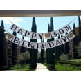 thumbnail image 4 of Happy 30th Birthday Banner - Gold Hearts and Ribbon - Birthday Decorations, 4 of 5