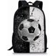 thumbnail image 1 of Football Backpack Children School Backpack Soccer Pattern Book Bags, 1 of 5