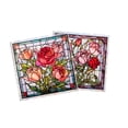 thumbnail image 3 of serony 2 Pieces Rose Film Mural Static Window [Colorful]:The XC7020 Static Cling Sticker for Holiday Home Fridge, 3 of 6