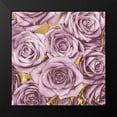 thumbnail image 2 of Bennett, Kate 12x12 Black Modern Framed Museum Art Print Titled - Roses - Amethyst on Gold, 2 of 5