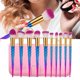 thumbnail image 5 of Juego de brochas de maquillaje de colores, 10 Uds., sombra de ojos, base, colorete, con bolsa de almacenamiento, 5 of 8