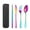 Multicolor, variant on Portable Cutlery Set, 4-Piece 304 Stainless Steel Knife, Fork, Spoon, and Chopsticks with Carry Case
