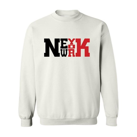 New York Cool Red And Black Font Sweatshirt Men -Image by Shutterstock, Male Small