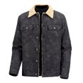 thumbnail image 2 of ZUKMRJPC Men's Vintage Cargo Jackets Fur Collar Fleece Lined Winter Coats Thermal Warm Casual Button Down Work Jackets with Pockets, 2 of 7