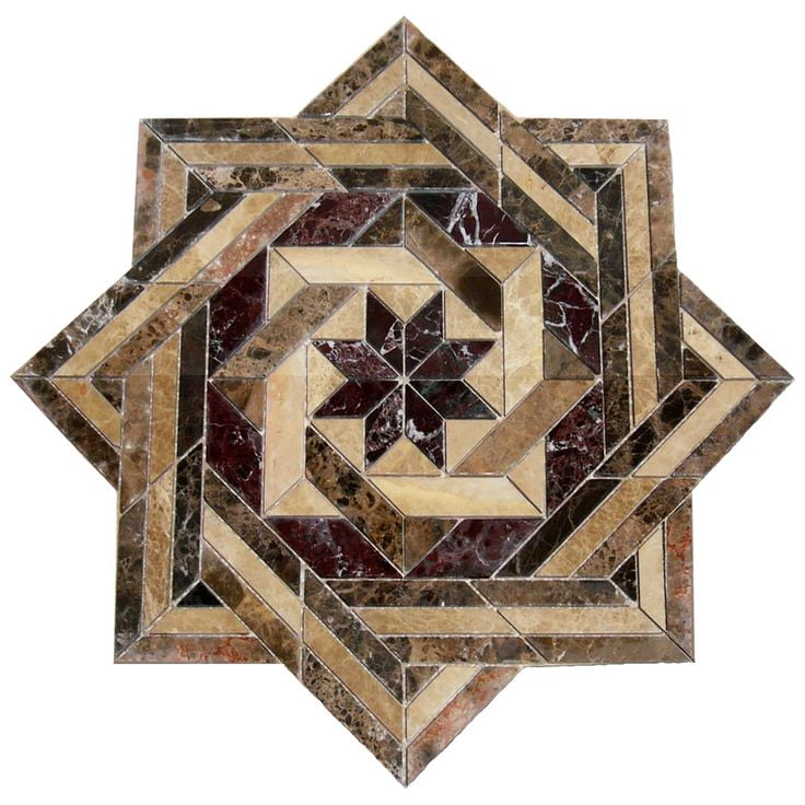 Floor Marble Medallion 48''x48'' - Walmart.com