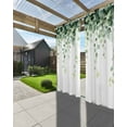 thumbnail image 3 of nqOlkjepod Outdoor Curtains for Patio Waterproof, Green Leaves Outdoor Privacy Panels Grommet, Watercolor Country Spring Botanical Leaf Blackout Outside Curtains for Porch/Cabana 54"x95", 1 Panel, 3 of 8