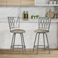 thumbnail image 4 of Hillsdale Furniture Flanery Metal Swivel Adjustable Stool with Nested Legs, Set of 2, Silver, 4 of 11