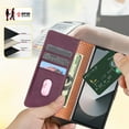 thumbnail image 2 of for Samsung Galaxy Z Fold 7 Wallet Case, Classic Business with Card Slots Kickstand Magnetic Buckle PU Leather Flip Folio Shockproof Full Body Protective Phone Case for Galaxy Z Fold 7, Winered, 2 of 5