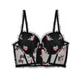 thumbnail image 1 of Brasier Vicky Form para Dama Tipo Corset con Transparencias Decorado con Flores en Tul Color Negro T 36B, 1 of 4