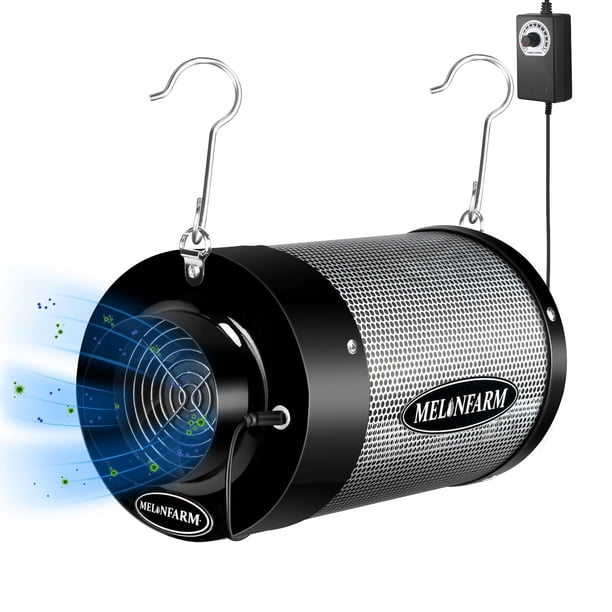Filtro de Carbono para Aire MELONFARM de 4 pulgadas con Ventilador y Control de Velocidad