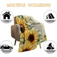 thumbnail image 4 of Sunflower Throw Blanket 50x60 Yellow Floral Blanket Blanket for Couch Sofa Bed Soft Cozy Lightweight Fuzzy Plush Fleece Blankets Spring Summer Flower Decorations Blanket 50 by 60, 4 of 6
