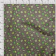 thumbnail image 3 of oneOone Cotton Poplin Dusty Brown Fabric Lemon Vegetable Craft Projects Decor Fabric Printed By The Yard 42 Inch Wide, 3 of 4