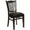 Black Vinyl Seat/Walnut Wood Frame, variant on Flash Furniture HERCULES Series Vertical Slat Back Natural Wood Restaurant Chair - Black Vinyl Seat