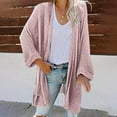 thumbnail image 2 of AherBiu 3/4 Sleeve Cardigan Sweaters for Women Open Front Ribble Knit Outwear Jackets Loungewear, 2 of 6