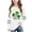 White, variant on Girls St. Patrick's Day Dinosaur Shirt Long Sleeve T-Rex Shamrock Tee Happy St. Pat-Rex Day Green,Size 7 T