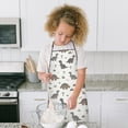 thumbnail image 4 of Light Beige Dinosaurs Landscapes Pattern Kids Aprons for Girls and Boys,Adjustable Neck Strap Toddler Aprons for Kids Cooking Baking, 4 of 6