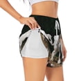 thumbnail image 2 of Bixox Women's Cute Goat Baby pattern 2 in 1 Running Shorts - Lightweight Athletic Workout Gym Yoga Shorts Liner with Pockets - Small, 2 of 7
