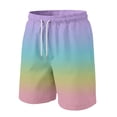 thumbnail image 5 of Satingcolo Men's Baggy Sweat Shorts Fleece Lounge Shorts Casual Lightweight Drawstring Y2k Loose Fit Shorts Watermelon Red M, 5 of 5