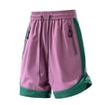thumbnail image 2 of JTSRKL Mens Mesh Basketball Shorts Color Block Loose Baggy Quick Dry Short Pants Breathable Summer Gym Training Active Sport Bottoms, 2 of 7