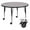 Gray, variant on Flash Furniture Wren Mobile 42'' Round Oak Thermal Laminate Activity Table - Height Adjustable Short Legs