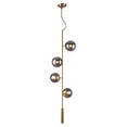 thumbnail image 1 of homeroots lighting 391906 Gold Berry and Smoked Glass Ceiling Lamp, 1 of 1