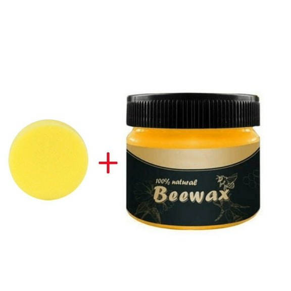 Wood Seasoning Beeswax,Beeswax Furniture Polish,Natural Traditional Beeswax Polish Wood Furniture Cleaner for Wood Doors,Tables,Chairs and Floors