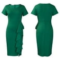 thumbnail image 2 of Sexy Dress for Women Elegant Off Shoulder Ruffles Sleeve Ladies Church Dresses, 2 of 8