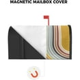 thumbnail image 5 of Mailbox Cover Nordic Rainbow Stripe Abstract Geometric Mailbox Covers Magnetic Standard Size,Post Box Cover for Outdoor Garden Yard,Mid Century Thin Line Watercolor Mailbox Wraps Mailbox Decals, 5 of 6