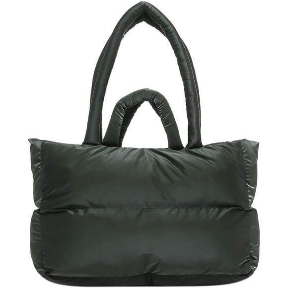 shiyou-Quilted Tote Bag, Puffer Tote Bag for Women, Puffy Bag, Medium Puff Shoulder Handbag for Travel, Work, Gym,Shop