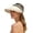 Beige, variant on jiaxiM Sun Visor for Women Summer Travel Vacation Foldable Wide Brim Straw Clip on Stretch Striped Color Blocking Hat Outdoor Beach UV Protection Cap