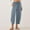 Navy plus size wide leg pants a1, variant on Women Plus Size Wide Leg Elastic Waist Pants with Pockets Casual Solid Boho Ankle Trousers Beach Party Work Lounge Palazzo, Gold XL