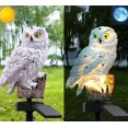 thumbnail image 3 of Farola solar resina búho blanco al aire libre impermeable LED césped lam Sailing Electrónica, 3 of 5