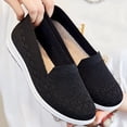 thumbnail image 1 of Zapatos deportivas tejidas, transpirables, sin cordones, para uso diario (38 negro) DQrwqpou Tenis De Mujer Tenis De Hombre, 1 of 5