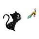 thumbnail image 1 of Reloj De Pared Moderno De Acrílico Con Forma De Gato Y Escultura De Pavo Real, Adorno Decorativo Para Sala De Estar, Jardín, Hogar Y Patio., 1 of 8