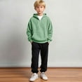 thumbnail image 4 of Fall Outfits Boys Casual Long Sleeve Sweatshirt Loose Zip Up Hoodie with Pockets Size 4-14, 4 of 6