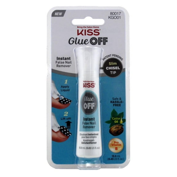Kiss Glue Off Instant False Nail Remover 0.45oz (Pack of 3)
