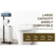 thumbnail image 6 of stusgo Black Toilet Paper Holder Free Standing with Shelf, Freestanding Toilet Paper Holders with Storage & Phone Shelf, Modern Standing Toilet Paper Holder for Bathroom, Tissue Holder Stand, 6 of 8