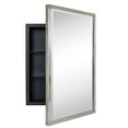 thumbnail image 4 of TEHOME Brushed Nickel Metal Framed Recessed Bathroom Medicine Cabinet with Mirror 16 x 24'', 4 of 8