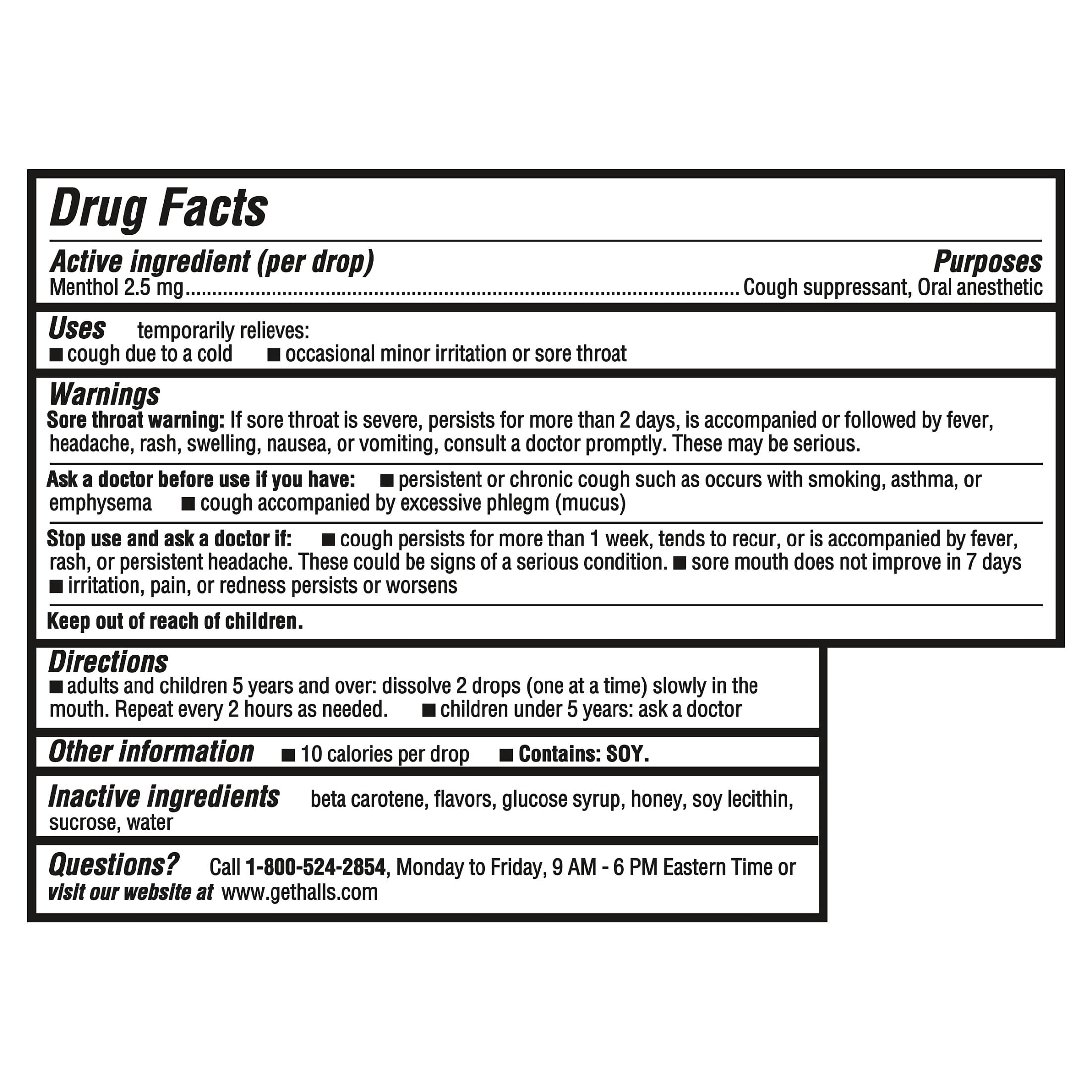 (2 pack) HALLS Throat Relief Honey Vanilla Cough Drops, FSA/HSA Eligible, 30 Drops