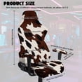 thumbnail image 7 of XYZCANDO Brown Cow Print Computer Chair Slipcover Set of 4 Gaming Chair Protective Cover with Zipper Anti-Slip Chair Protector Keeps Your Chair Cool and Clean, 7 of 7