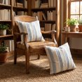 thumbnail image 3 of Unique Bargains 2Pcs Textured Frayed Striped Throw Pillow Covers Light Blue 18"x18", 3 of 6