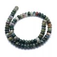 thumbnail image 2 of K-KED Natural Indian Agate Rondelle Beads Smooth Gemstone Loose Spacer 4x6mm 15", 2 of 3