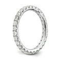 thumbnail image 3 of 14K White Gold Ring Band Eternity Diamond, Lab Grown Round, Size 7, 3 of 4