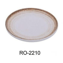 Yanco RO-2210 10 x 1.125 in. Rockeye-2 Porcelain Round Two-Tone Plate - Pack of 12