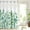 Green Eucalyptus Leaf, variant on 12 Hook Shower Curtain with Snap Green Leaf Shower Curtain with See Through Top Window Hookless Waterproof Fabric Bathroom Curtain Washable Weighted 72 W X 72 L Inch