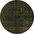 thumbnail image 1 of Ahgly Company Machine Washable Indoor Round Persian Turquoise Blue Traditional Area Rugs, 7' Round, 1 of 4