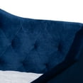 thumbnail image 4 of Baxton Studio Modern Solid Rubberwood Upholstered Queen Daybed with Pull-out Trundle Royal Blue, 4 of 11