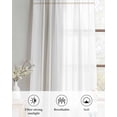 thumbnail image 6 of Coastal Starfish Sheer Curtains 84 Inch Length 2 Panels Set for Living Room/Bedroom, Nautical Shells Coral Eucalyptus Stripes Kitchen Curtains Grommet Semi-Sheer Curtains Window Treatments 42"x84"x2, 6 of 7