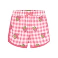 thumbnail image 2 of Strawberry Shortcake Drop Shoulder T-Shirt and French Terry Dolphin Shorts Outfit Set Gingham Toddler to Big Kid, 2 of 4